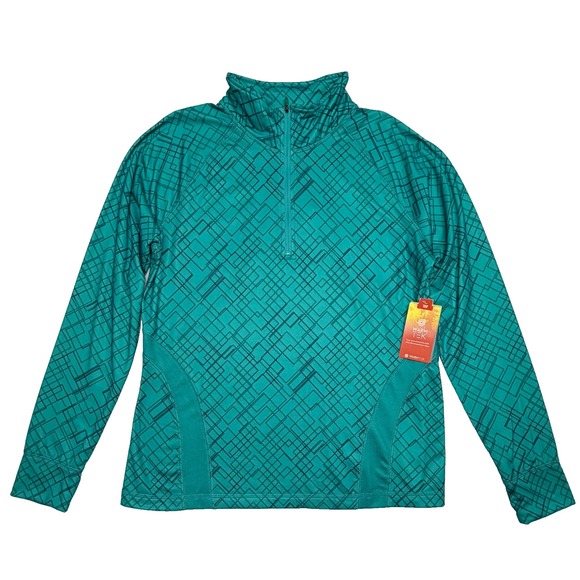 tek gear Tops - Tek Gear Warm Tek Women's XL Teal NWT Quarter Zip Retail $40 Activewear